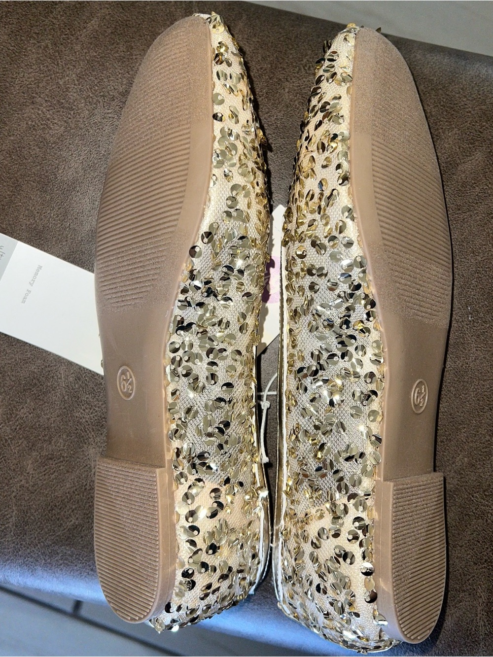 NWT A New Day Women Sammie Shoes with Memory Foam Insole - Champagne - Picture 8 of 8